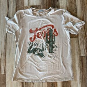 Casual Cream Graphic T-Shirt